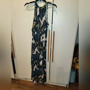 Flawless tie neck halter maxi
